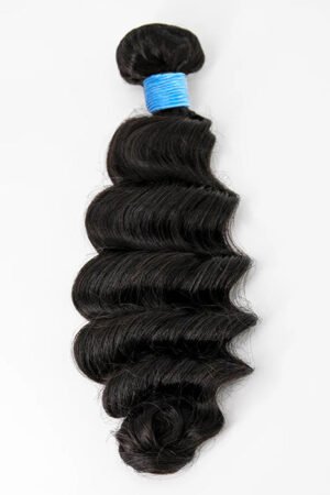Nuochenghair 14-26 Inch Ocean Wavy Virgin Brazilian Hair #1B Natural Black