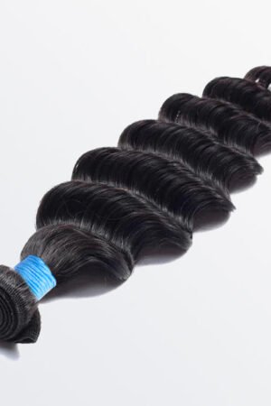 Nuochenghair 14-26 Inch Loose Deep Virgin Brazilian Hair #1B Natural Black