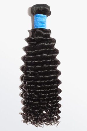 Nuochenghair 10-30 Inch Deep Curly Virgin Brazilian Hair #1B Natural Black