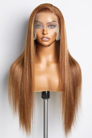 Nuochenghair 18-24 Inch Pre-Plucked 13"x4" Lace Front Straight Wig Free Part 150% Density-100% Human Hair