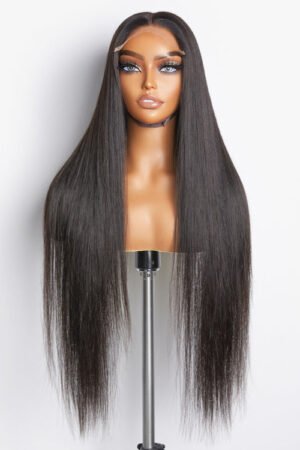 Nuochenghair 5x5 Glueless Lace Closure Wig 180% Density Straight