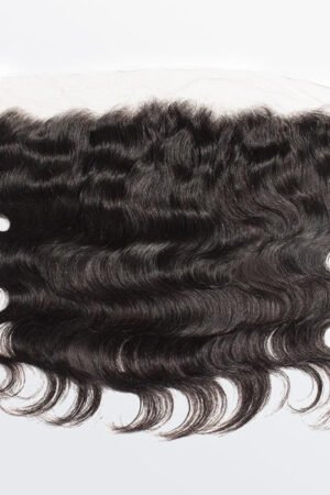 Nuochenghair 14-20 Inch 13" x 4" Body Wavy Free Parted Frontal #1B Natural Black