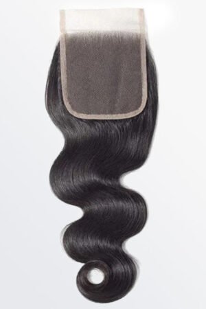 Nuochenghair 14-20 Inch 5" x 5" HD Body Wave Free Parted Lace Closure #1B Natural Black