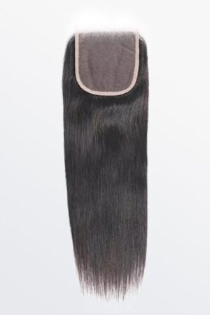 Nuochenghair 14-20 Inch 5" x 5" HD Straight Free Parted Lace Closure #1B Natural Black