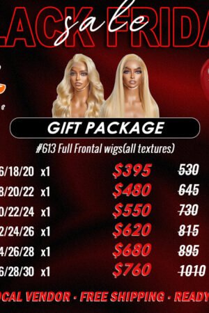 2025 Black Friday Package Deal|#613 Full Frontal Wigs $395-$760
