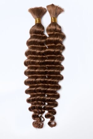 Nuochenghair 20inch Deep Wave Bulk Hair For Braiding #30 Color